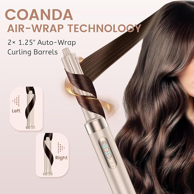 8 in 1 High-Speed Hair Styler & Hair Dryer Brush Set – 110,000 RPM Ionic Hot Air Styler with Auto Air-Wrap Curlers, Diffuser, Volumizer & Thermal Brush for Fast Drying & Frizz-Free Shine