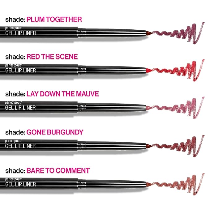 wet n wild Lip Liner Perfect Pout Matte Retractable Gel Lip Liner Pencil, Plum Together