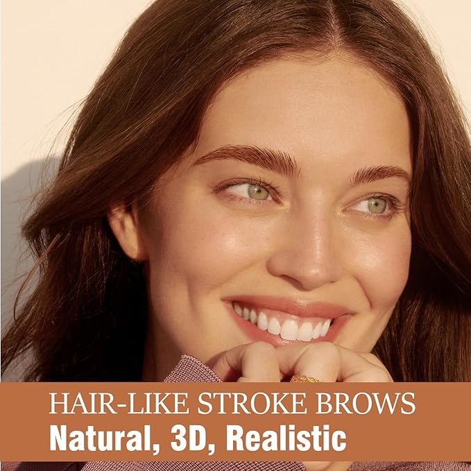 Eyebrow Pen, 2-in-1 Dual-Ended Microblading Eyebrow Pencil, Magical Faux Brow Pen with 4-Fork-Tip & Precise Brush-Tip Create Natural Hair-Like Brow, Waterproof, Stay on All Day, Grey