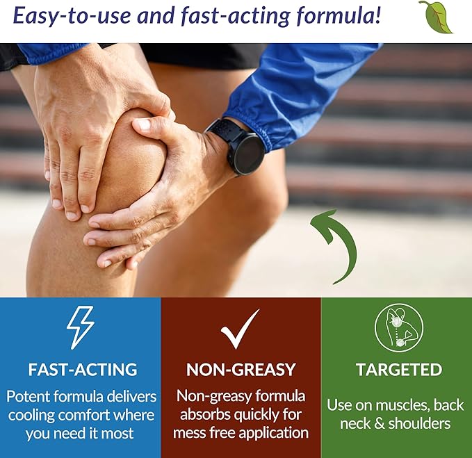 Taspen's Organics Magnesium No More Aches Cooling Cream - Muscle Relief- Sore Muscles & Post-Workout Recovery - Natural Comfort for Tension & Cramps - Made in USA (4 oz)