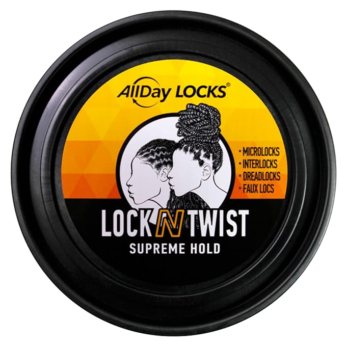 AllDay Locks Lock N Twist (Bucket) | Supreme Hold, No Frizz or Flaking | Hydrating, Nourishing Loc Booster | Grape & Avocado-Infused | Lock & Twist Braids, Locks, Twists, Cornrows | 64 oz