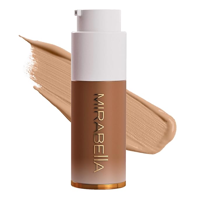 Mirabella Invincible For All HD Liquid Foundation - Anti-Aging Full Coverage Liquid Face Makeup - Moisturizing, Hydrating & Lightweight Foundation for All Skin Types (Tan T190)