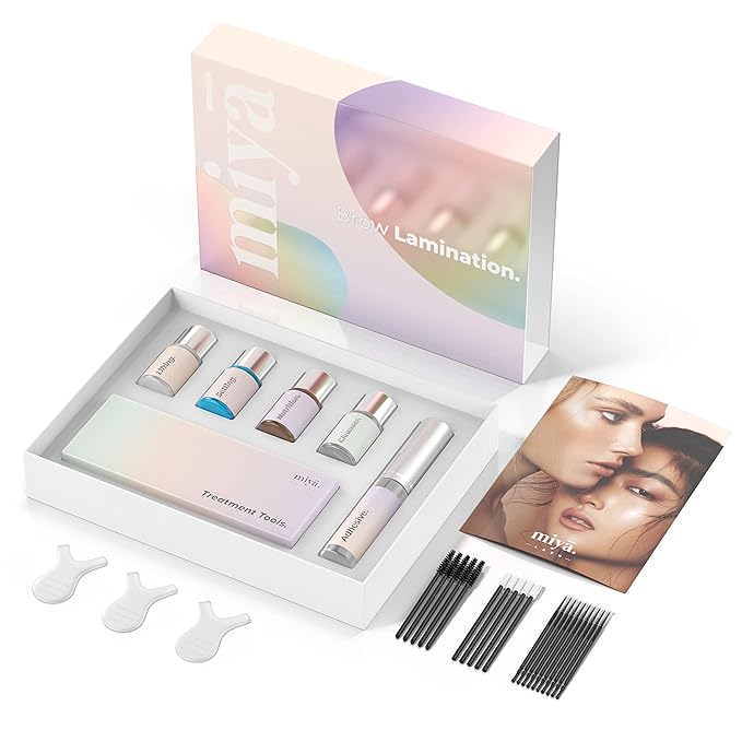 Brow Lamination Kit | Professional Eyebrow Lamination with Keratin | DIY Brow Lift Kit | Fuller, Thicker Brows for 6 weeks | Includes Easy to Use Instruction, Treatment Tools & Brushes