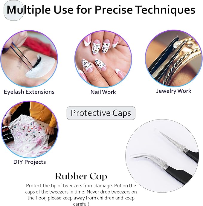 My Lash Tools New Isolation Lash Tweezers Eyelash Extensions Best for Individual Isolation & Classic Lashes Japanese Stainless Steel Lightweight Precision Lashing Twisers (Matte-Black)