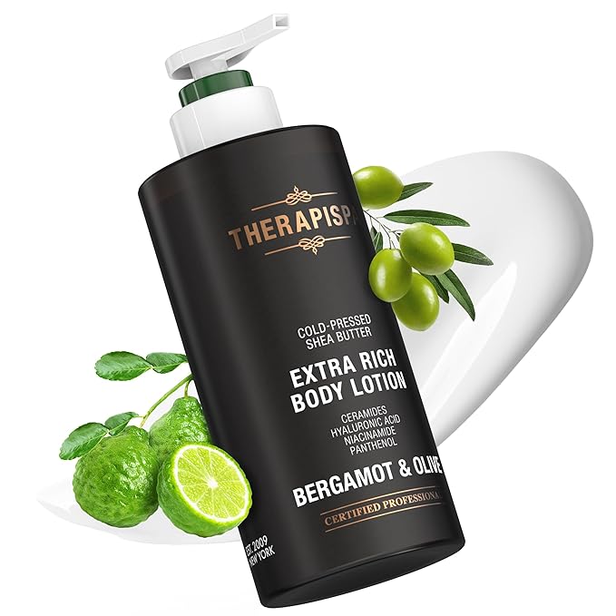 Scented Body Lotion for Women – Refreshing Moisturizer with Shea Butter, Ceramides & Panthenol to Revive & Nourish Dry Skin – Used by All Genders (Bergamot & Olive, 17.0 fl oz)
