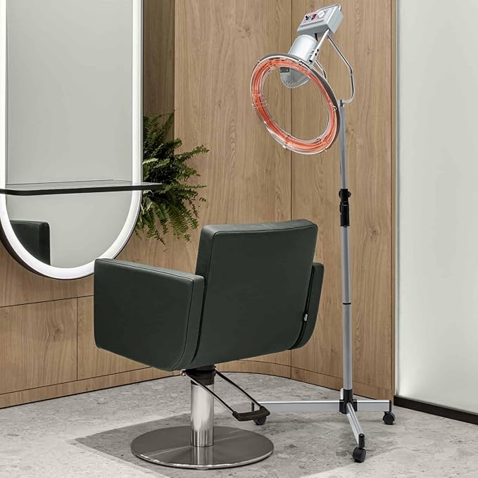 750W 5Heads Infrared Heat Lamp,Hairdressing Heater,Multifunctional Salon Hair Dryer,Hair Color Processor,Hair Treatment Machine,Salon Heat Lamp Headed Lamp (Silver;950W)