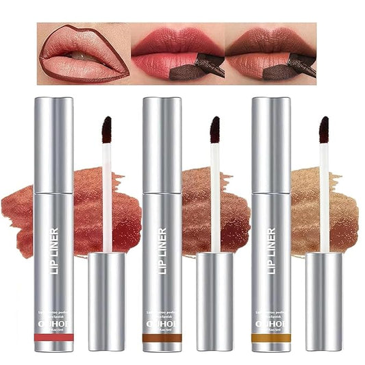 Detachable Lip Liner Set 3 Colors Peel lip liner Longwear and Pigmented Lip Pencil Peel Off Lip Stain