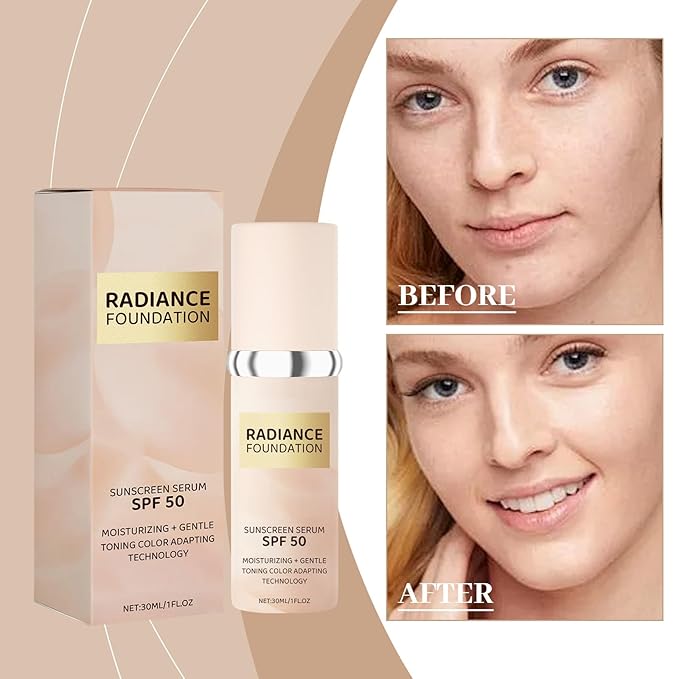 Color Changing Foundation, Sunscreen Foundation, Concealer Full Coverage, Moisturizing & Long Lasting & Flawless Foundation Natural Skin Tone Makeup for Face, 30 ML
