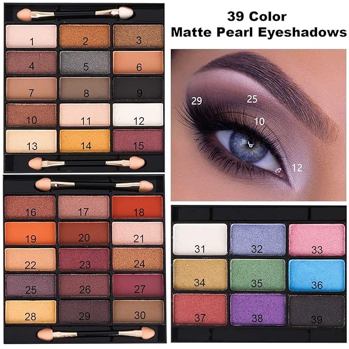 MISS ROSE M 58 Color Professional Makeup pallet, Makeup Kit for Women Full Kit, All In One Make up Kit Set, Makeup Gift Set for women girls (331Y)