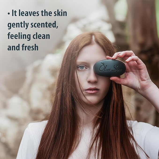 Volcano Black Soap Bar with Olive Oil and Volcanic Sand 90gr – Deep Cleansing and Exfoliating Soap for Face and Body – Bar Soap for Dry Skin for Removing Excess Oil, Dead Skin Cells & Impurities
