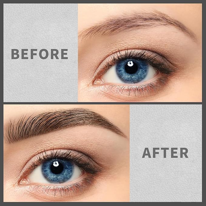 2 Prong Tip Microblading Eyebrow Pen - 2-in-1 Waterproof Eyebrow Pencil, Long-Lasting Natural Hair-Like Brows, Smudge-Proof & Easy to Use (02# Brown)