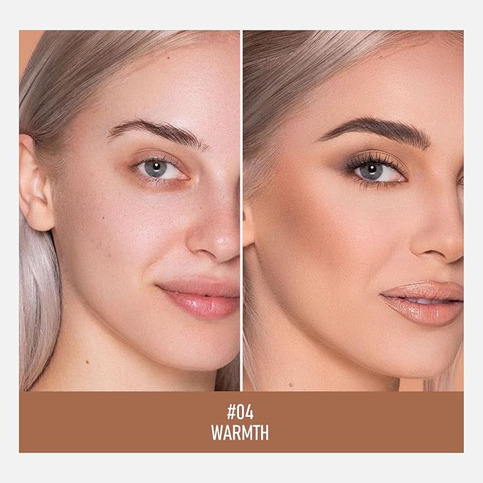 KYDA Mineral Powder Bronzer, SPF 35, Loose Mineral Bronzer, Lightweight Face Contour Powder, Buildable Coverage for Natural Glow Contour Makeup, Blendable Formula, 0.28 oz, Warmth