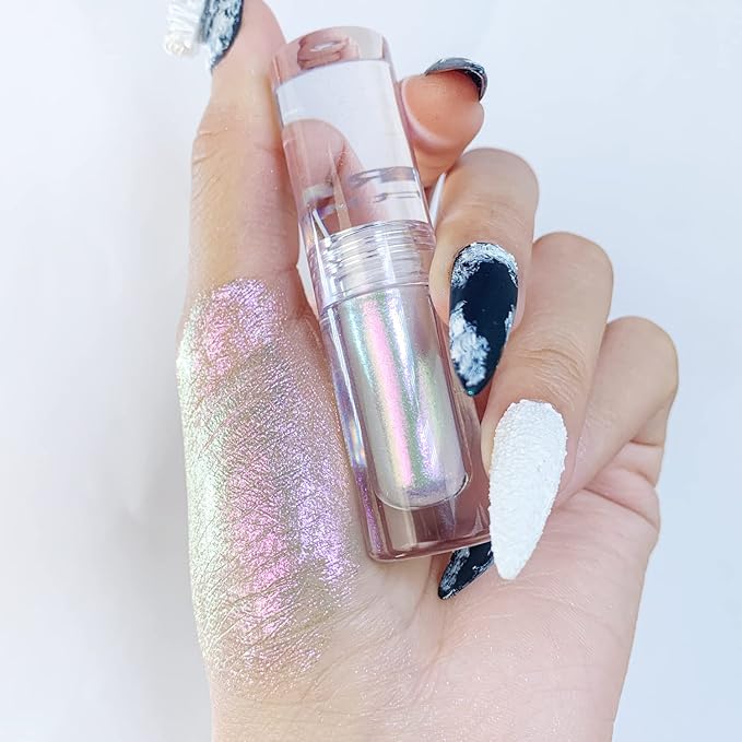 CHARMACY Liquid Duochrome Eyeshadow, Multi-Dimensional Eye Looks, Long Lasting Glitter Eye Shadow Sets Metallic Pigments, Quick Drying, Sparkling Shiny Eye Makeup for Beginners, 1.6g (#15)