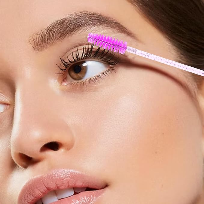 COCIDE 500Pcs Colorful Eyebrow Brush Eyelash Comb Lash Brushes Disposable Mascara Wands Lash Spoolies for Eyelash Extensions Supplies Makeup Applicators