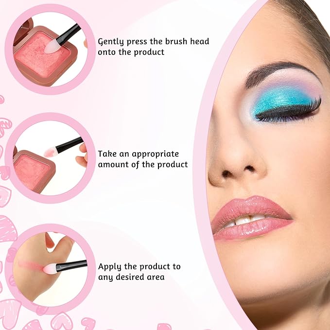 Molain Silicone Eyeshadow Brush, Makeup Applicator Lip Mask Makeup Brushes Silica gel Makeup Eyebrow Lipstick Brushes Lip Mask Makeup Brushes for Liquid Eye Shadow Applying Cream(3Pcs)