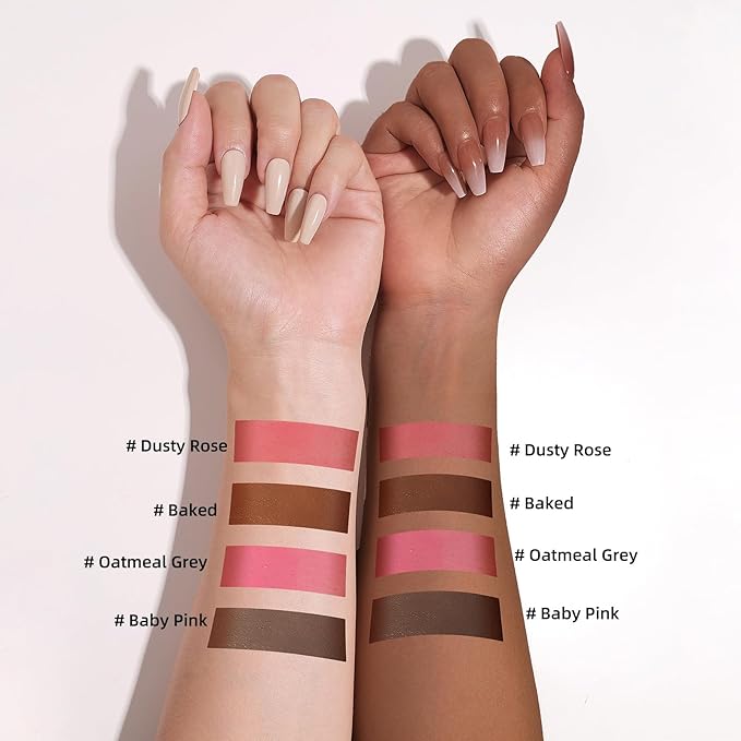 KIMUSE Cream Contour Stick Duo, Cream Blush Stick, Bronzer Shaping Stick, Creamy, Highly Pigmented, Long Lasting, Vegan Face Make Up Sticks