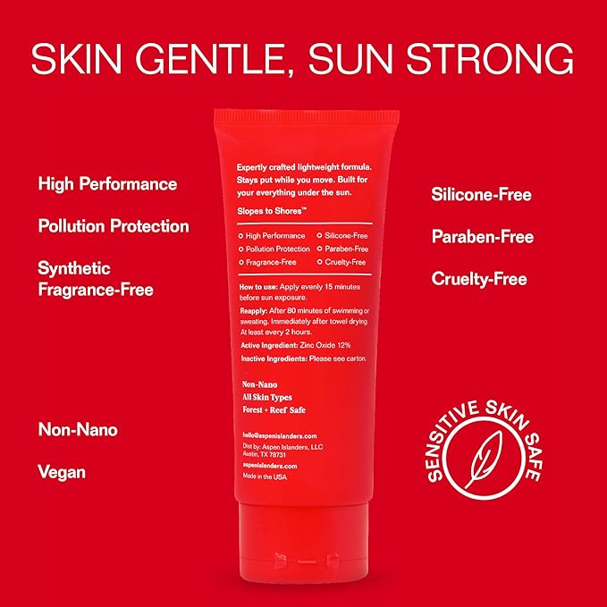 Reef Safe Sheer Mineral Sport Sunscreen Lotion SFP 50, No White Cast Zinc | Face & Body | Anti-Aging | Non-Toxic | Water-Resistant | Eco-Friendly | Anti-Irritating (3.4 fl oz)