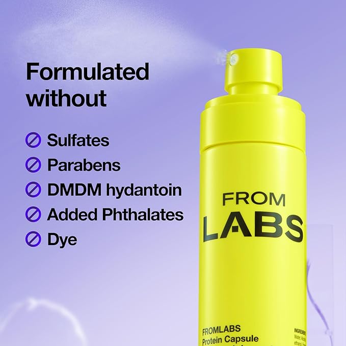 Protein Capsule Leave‑In Treatment Spray, Lightweight Hydrating Mist for Heat Protection (Up to 428°F / 220°C), Frizz Control & Split Ends Repair, Color‑Safe, Fine‑Hair Friendly, 5.07 fl oz