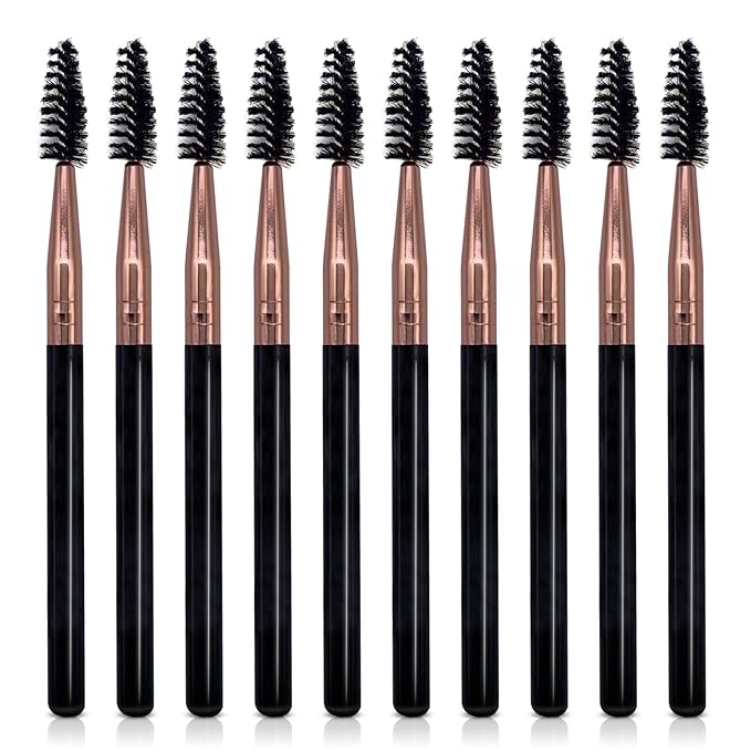 Mascara Brush Wands Makeup Lash Spoolies Set 10Pcs Spooly Eyelash Eyebrow Brushes Applicators for Extensions