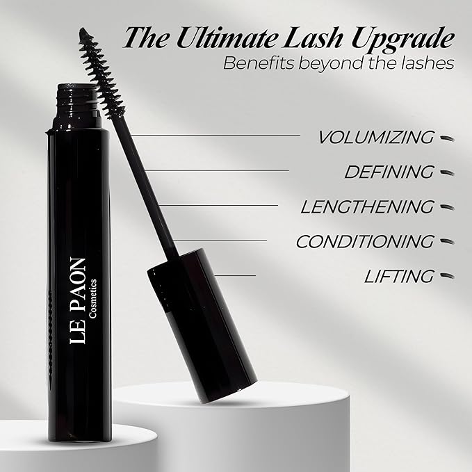 Super Curl Waterproof Mascara for Lenthening Lashes without Fallout – Clump Free Volumizing Mascara for Defined & Separated Lashes