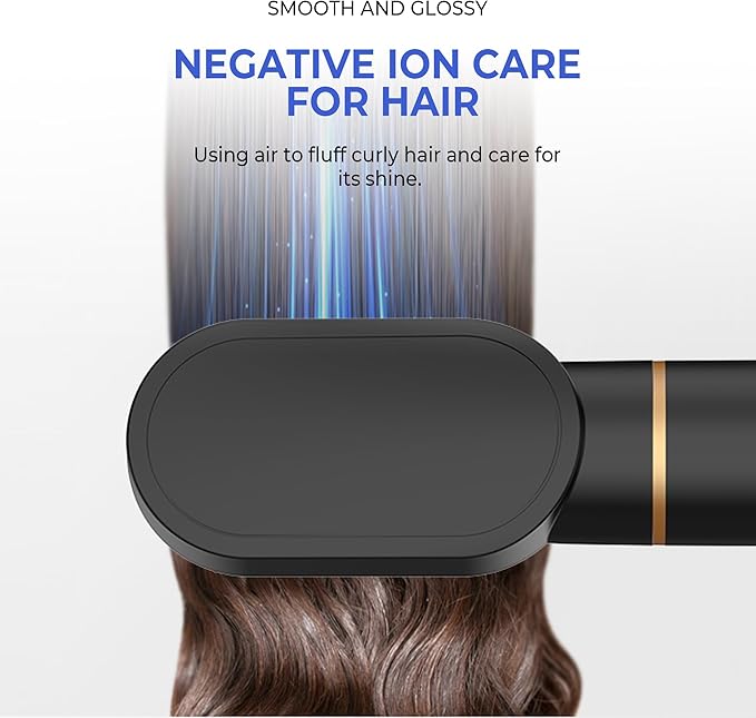 Blow Dryer Brush 5 in 1, Negative Ion Hair Dryer Brush Set Upgrade Hot Air Brush Air Styler Curling Wrap Air Curler, Curling Iron Hair Styling Tools As A Gift for Straight/Curl/Drying/Smoothing