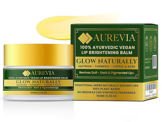 Vegan Ayurvedic Lightening & Brightening Lip Balm for Dark Smokers' Lips | Hydrating & Moisturizing for Dry, Chapped Lips – Plant-Based, Antioxidant-Rich