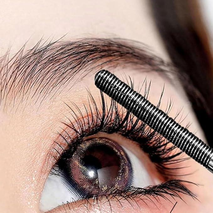 Steel Tube Eyelash Primer, Small Steel Tube Mascara, Waterproof Long-Lasting 3D Curling Eyelash Iron with No Flaking, Sweat-Proof, Quick-Drying and Reuse (2pcs)