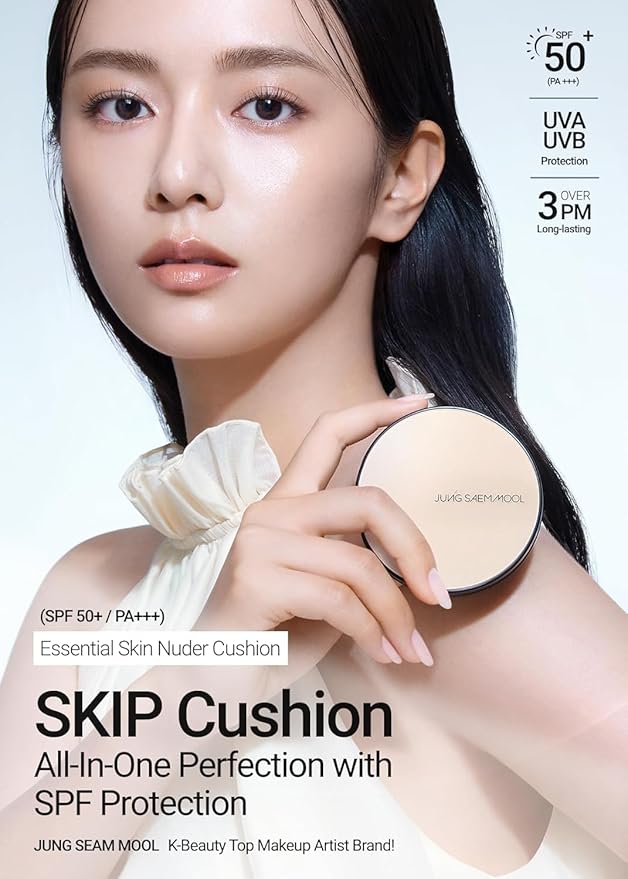 [JUNGSAEMMOOL OFFICIAL] Essential Skin Nuder Cushion (Fair Pink) | Refill Not Included | Natural Finish | Buildable Coverage | Makeup Artist Brand