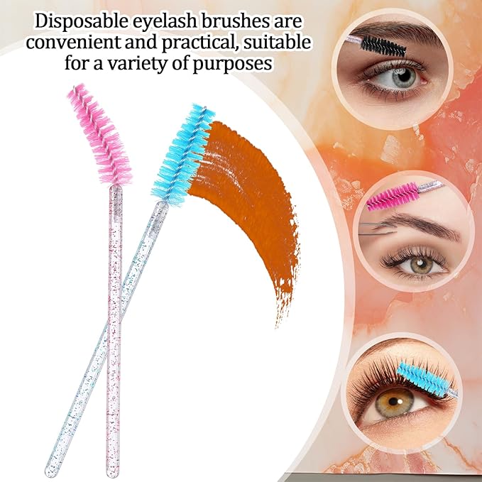 1000 Pcs Disposable Mascara Wands Bulk Mascara Eyelash Brush Spoolies Makeup Applicator Eyelash Wands for Eye Lash Extension, Eyebrow Comb, 3.9 x 0.2 x 0.3 Inch