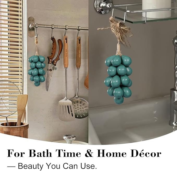 Grape Shaped Natural Handmade Soap Bar, Decorative Bath & Body Soap Gift for Women, Packed in Elegant Gift Box, Green