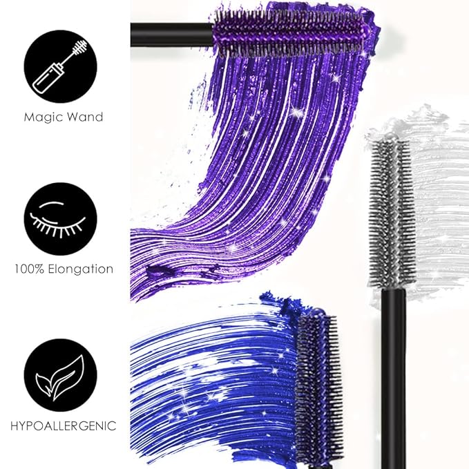 Waterproof Black Mascara – Volumizing, Lengthening & Curling Lash Formula – Smudge-Proof & Long-Lasting – Flake-Free Eye Makeup for Bold, Defined Lashes