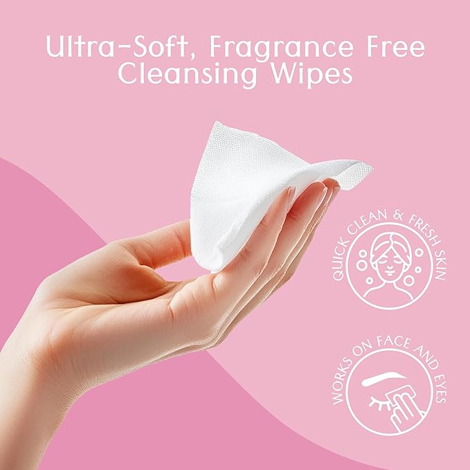 Air Jungles Makeup Remover Wipes Singles 25 Count (Pack of 3), Extra Large 6" x 8", Fragrance-Free, Removes Makeup and Oil, Ultra-Soft Cleansing Wipes, Alcohol Free