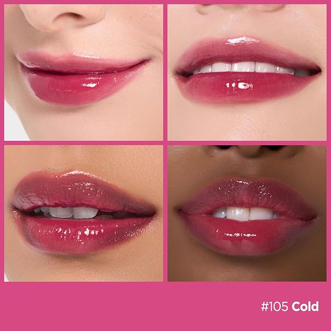 Laka Fruity Glam Lip Tint Mini, Glowing Lip Stain with Wide Color Spectrum, Hydrating & Lightweight Texture, Long-Lasting Bold Stain, Non-Sticky, Vegan, K-Beauty (105 Cold)