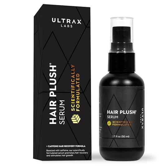 Hair Growth Serum 1.7 fl oz - Anti-Thinning Hair Regrowth - Hair Loss Treatments for Women and Men made with Biotin, Caffeine, Menthol, Niacinamide - Hair Plush by Ultrax Labs