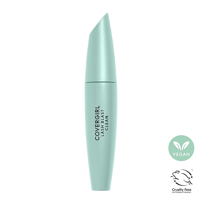 CoverGirl Lash Blast Clean Volume Mascara, Vegan Formula, Volumizing, Smudge-Proof, Cruelty Free, Very Black, 1 Count