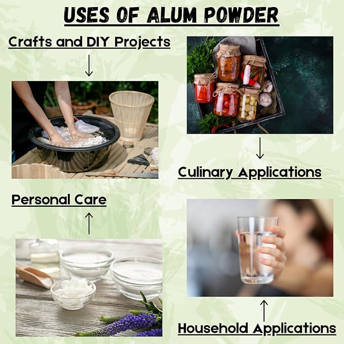 Alum Powder 5lb by Essencea Pure Bulk Ingredients | Pure Potassium Aluminium Powder | Phitkari | Purifies Water | Natural Deodorant (80 Ounces) [Packaging may vary]