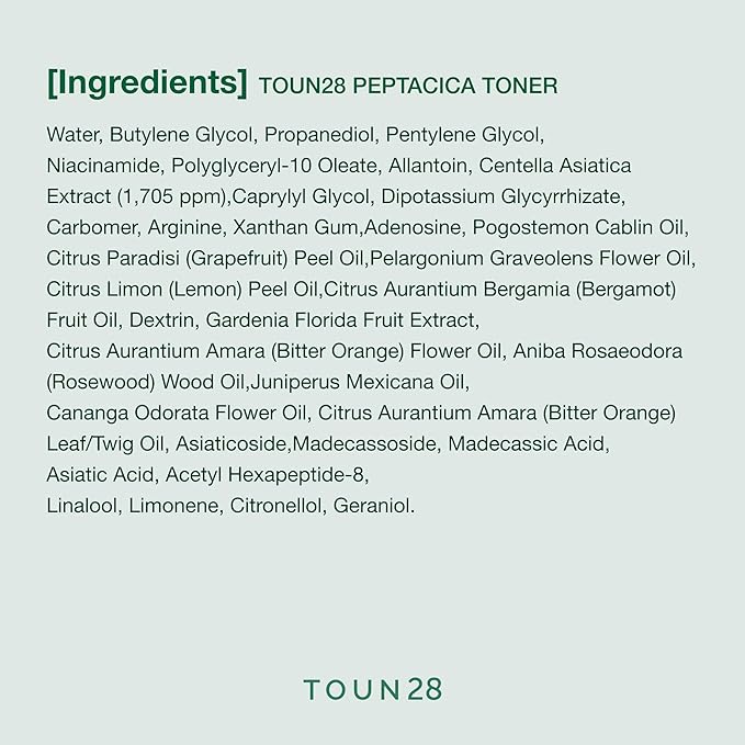 TOUN28 PEPTACICA SET | Peptide + Centella Asiatica Extract | Toner, Serum, Cream | Anti-Aging & Skin Repair | Premium Korean Vegan Beauty