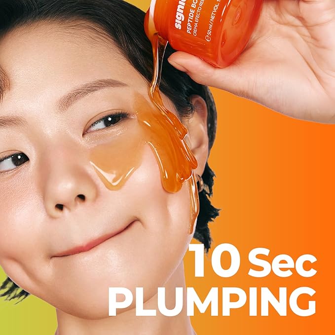 signiq Peptide Bounce Up Cream, Plumping Syrup Formula with 1% Peptide, Hydrating & Firming Face Moisturizer for Dewy and Glow Skin, Korean Skincare (50ml, 1.69 fl.oz.)