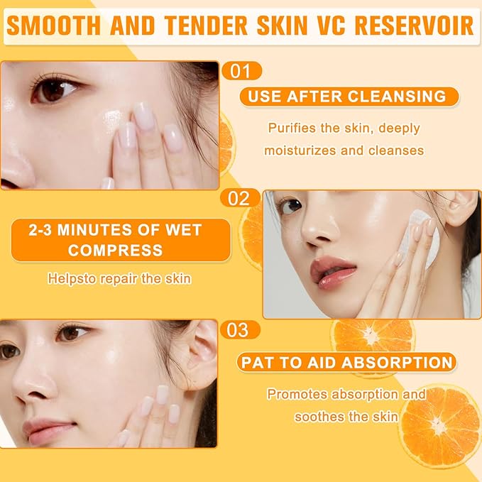 VC Toner,Moisturizing Face Toner Hydrating Facial Essences,Lightweight Face Moisturizer,Vitamin C & Sweet Orange Essence, Minimizes Pores & Soothes Dry Skin for All Types,300ml