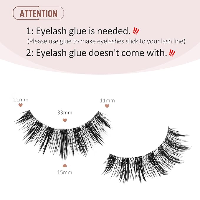 Manga Anime Eyelashes Japanese Spiky Fake Lashes Asian Wispy Strip Lashes M-12