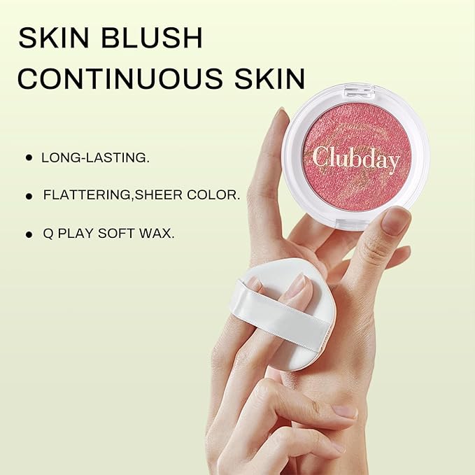 Marbleized Blush Powder Long-Lasting, Glowing Finish, Smooth & Blendable, Suitable for All Skin Tones, 0.12 Oz-04