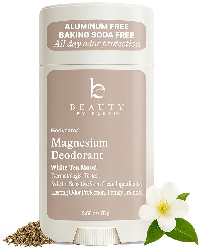 Aluminum Free Deodorant for Women – USA Made Natural Magnesium Deodorant with 55% Organic Ingredients, Baking Soda Free, Long-Lasting All-Day Odor Protection, Non-Irritating for Kids & Sensitive Skin