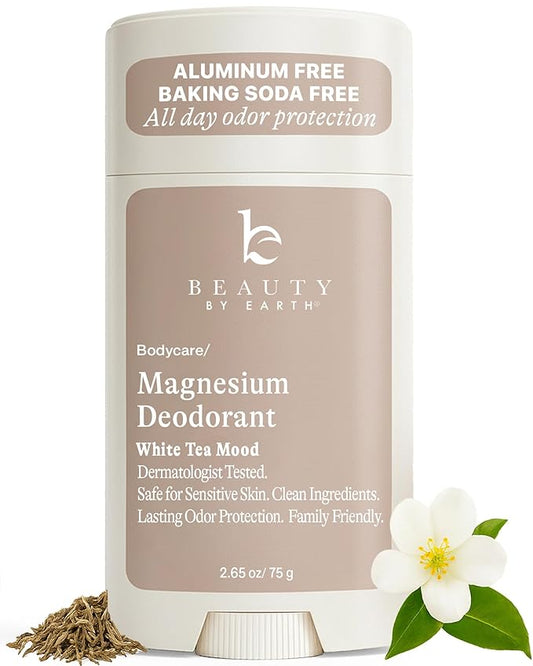 Aluminum Free Deodorant for Women – USA Made Natural Magnesium Deodorant with 55% Organic Ingredients, Baking Soda Free, Long-Lasting All-Day Odor Protection, Non-Irritating for Kids & Sensitive Skin