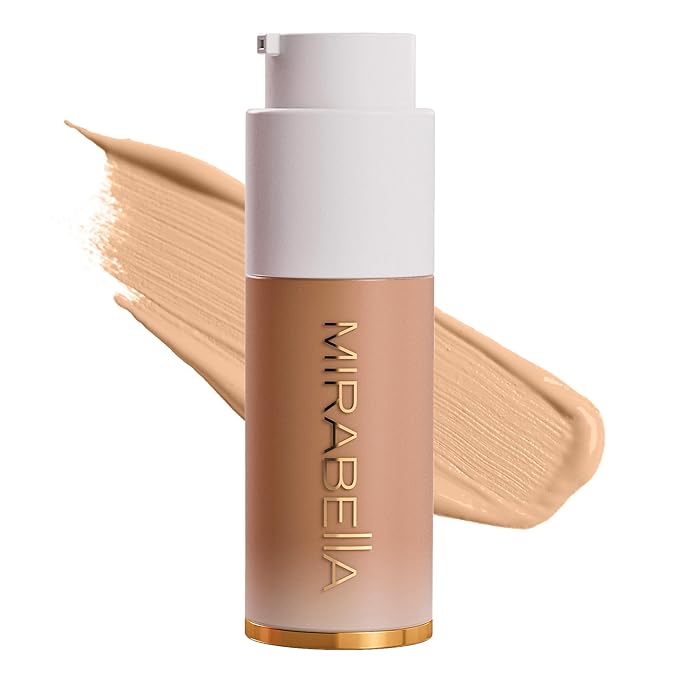 Mirabella Invincible For All HD Liquid Foundation - Anti-Aging Full Coverage Liquid Face Makeup - Moisturizing, Hydrating & Lightweight Foundation for All Skin Types (Medium M150)