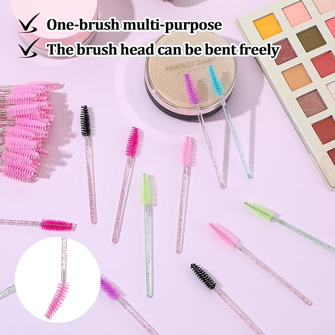 1000 Pcs Disposable Mascara Wands Bulk Mascara Eyelash Brush Spoolies Makeup Applicator Eyelash Wands for Eye Lash Extension, Eyebrow Comb, 3.9 x 0.2 x 0.3 Inch