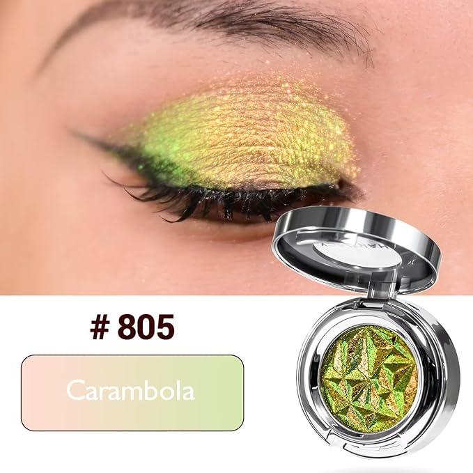 CHARMACY Duochrome Eyeshadow, Insane Shifters Chameleon Eyeshadow, Creates High-Impact, Metallic Eye Looks, 100% Vegan and Cruelty Free (Chameleon-#805, 0.06 Ounce (Pack of 1))