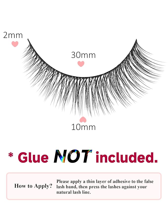 Natural Lashes Mink Natural Eyelashes False Eyelashes Natural Look False Lashes Wispy Eye Lashes Cat Eyelashes Fake Lashes KD01