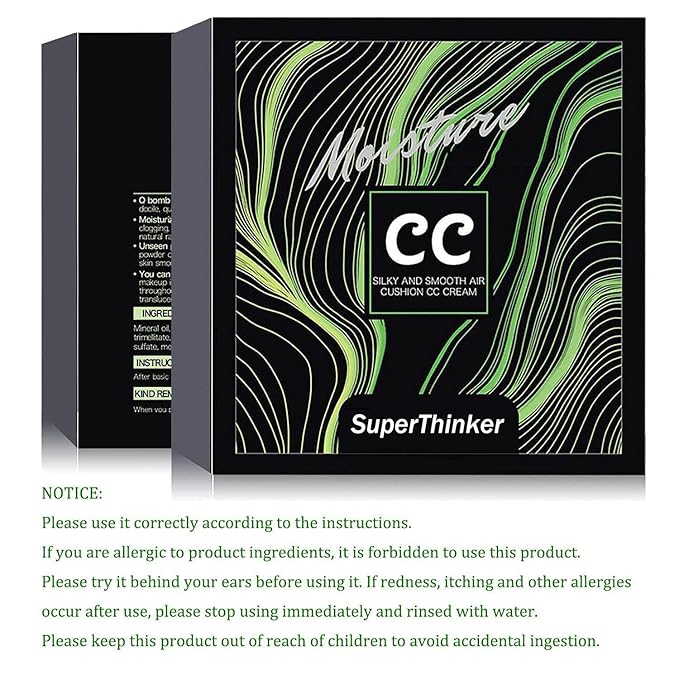 Air Cushion CC Cream Mushroom Head Cushion Foundation, BB Cream Face Makeup for Mature Skin Moisturizing Concealer Brighten Long-Lasting, Even Skin Tone for All Skin Types (Buff Beige)