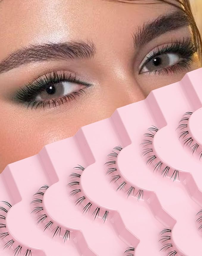 Bottom Lashes Strip Natural Bottom Eyelashes Clear Band FRH-29