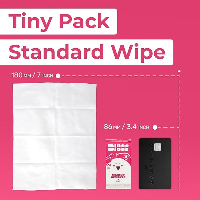 Impossibly Compact Travel Makeup Remover Wipes - 99% Water and Aloe - Ultra Soft, Safe for Sensitive Skin, Thick & Durable - Travel Essentials for Adults & Teens - Scented (24 Pack 144 Wipes)